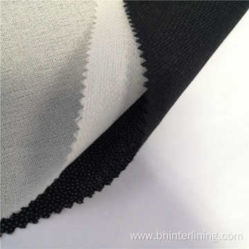 Woven fusible shirt interlining fabric for collar placket